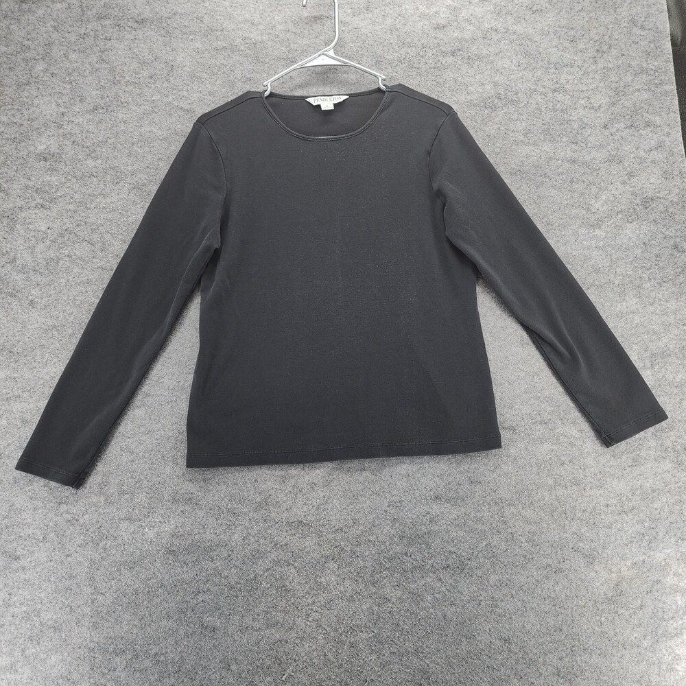 Vintage Pendleton Shirt Womens Medium Black Long Sleeve